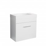 Berge Matte White Mini Wall Hung 500 Vanity Cabinet Only